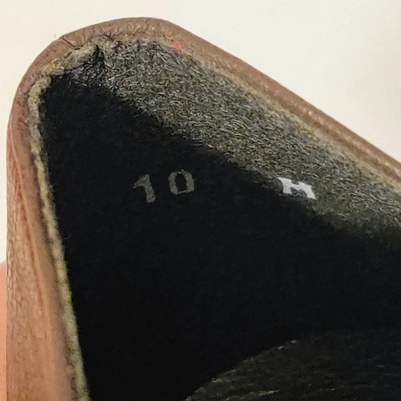 STUART WEITZMAN Leather Oxford Heel Booties 10 Brown Brogue Platform Lace-up New - Picture 9 of 14